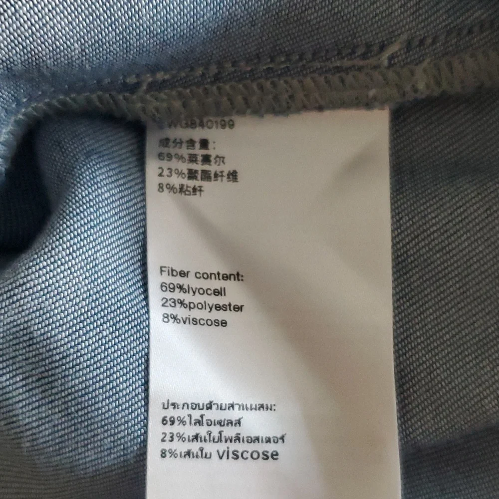 Urban Revivo Strapless Chambray Denim mini dress with Ruched Sides size 4/EUR 36